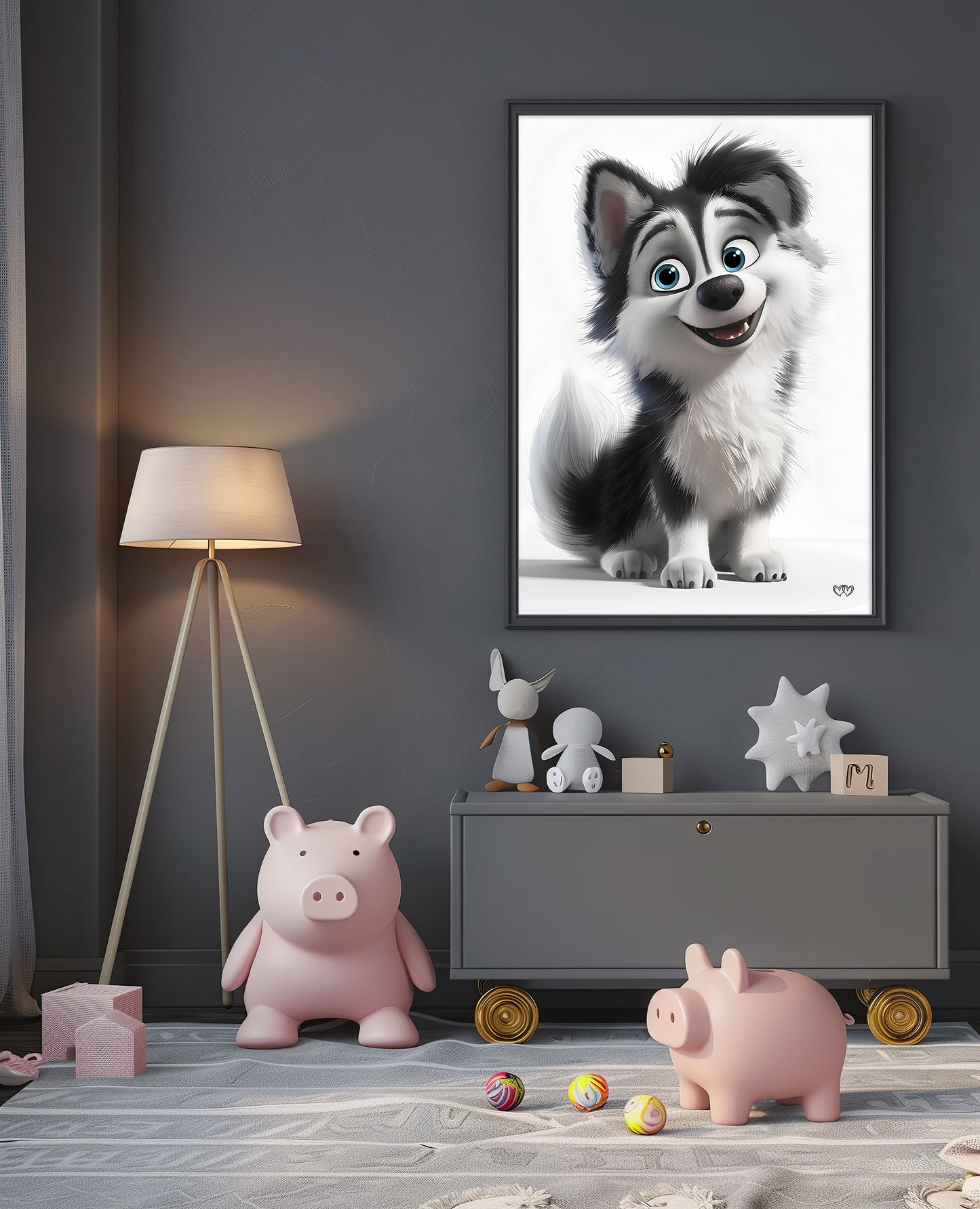 Arte digital de mascota imprimible - HeartnLove