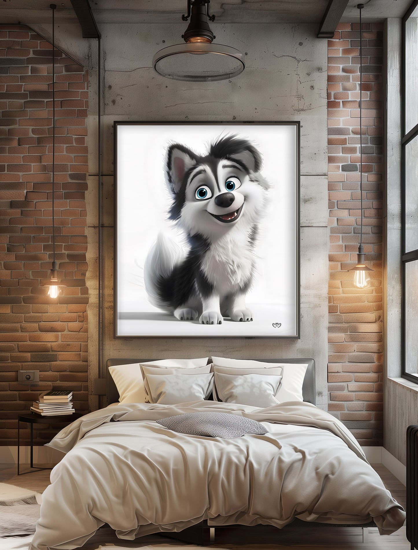 Arte digital de mascota imprimible - HeartnLove