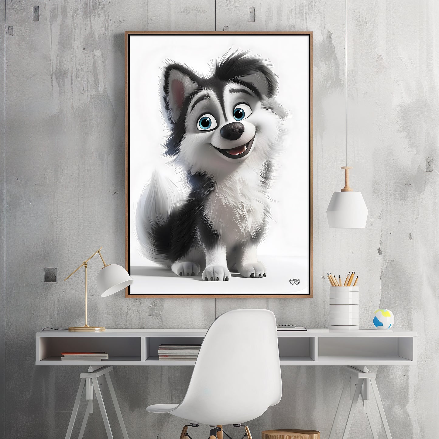 Arte digital de mascota imprimible - HeartnLove